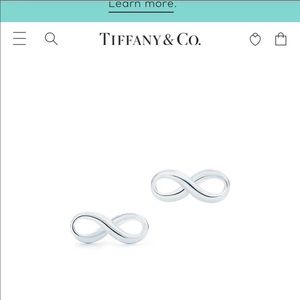 TIFFANY & CO. Silver Infinity Stud Earrings